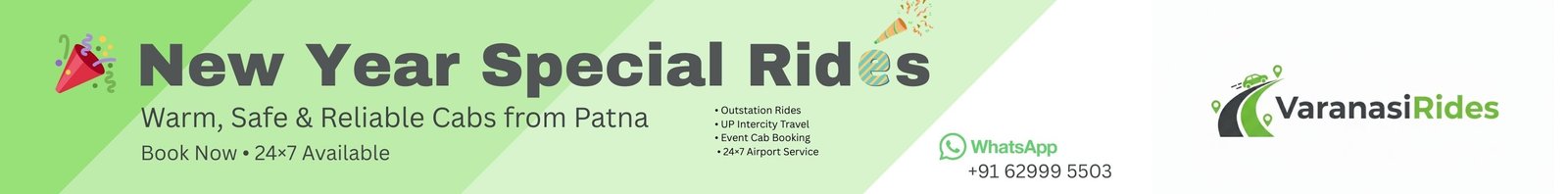 New Year 2026 Cab Booking Offer in Varanasi | Varanasi Rides