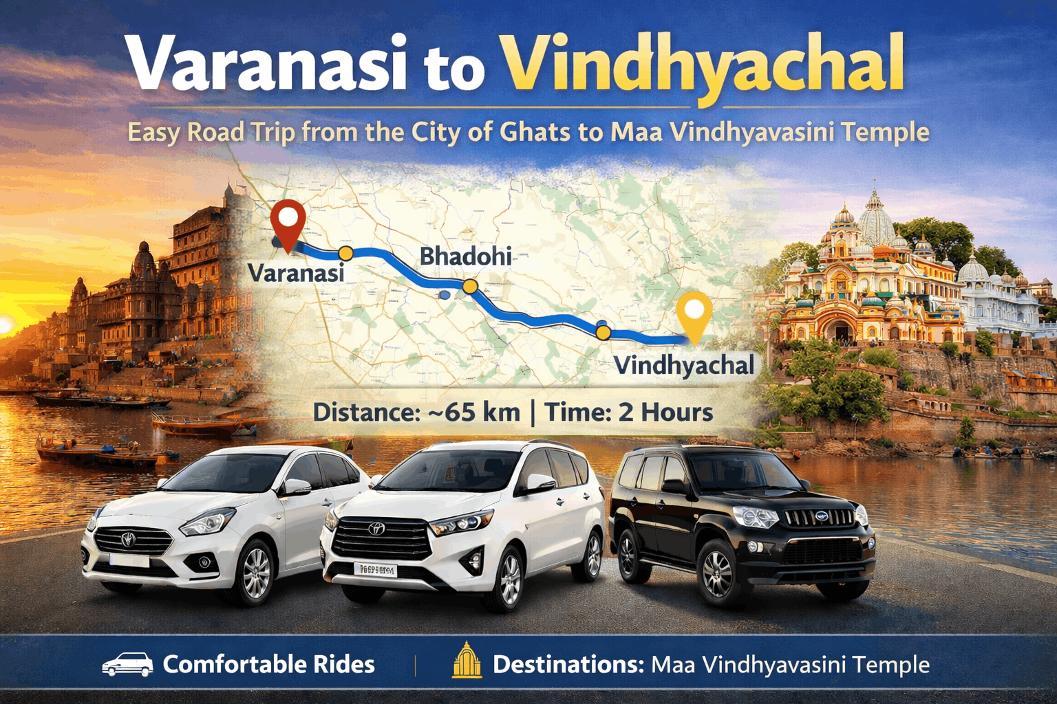 Varanasi to Vindhyachal Cab Service